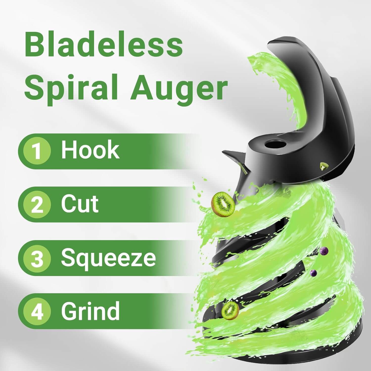 AMZCHEF Cold Press Juicer Machines 4.5-inch Wide Feeding Chute