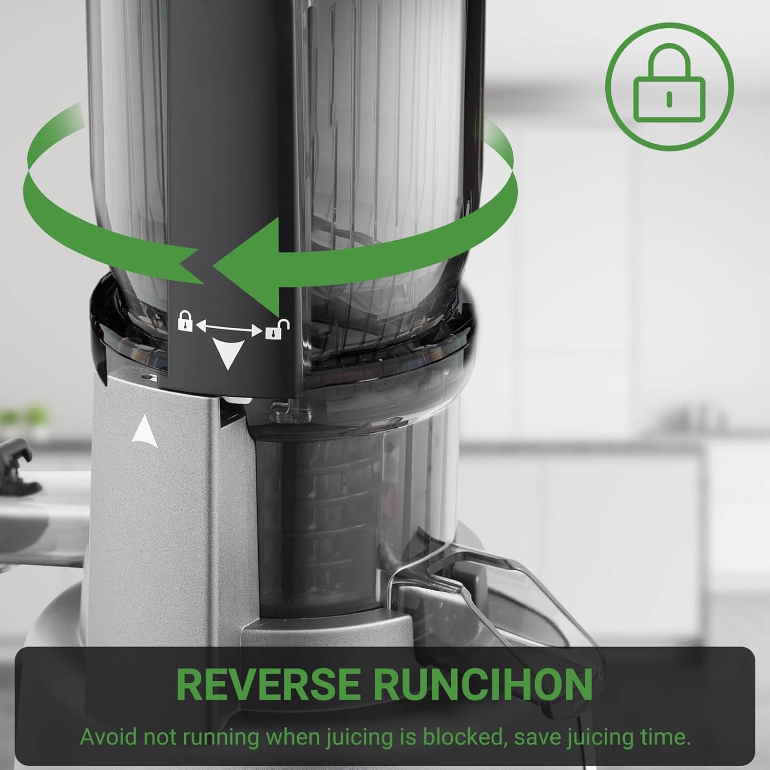 AMZCHEF Cold Press Juicer Machines 4.5-inch Wide Feeding Chute