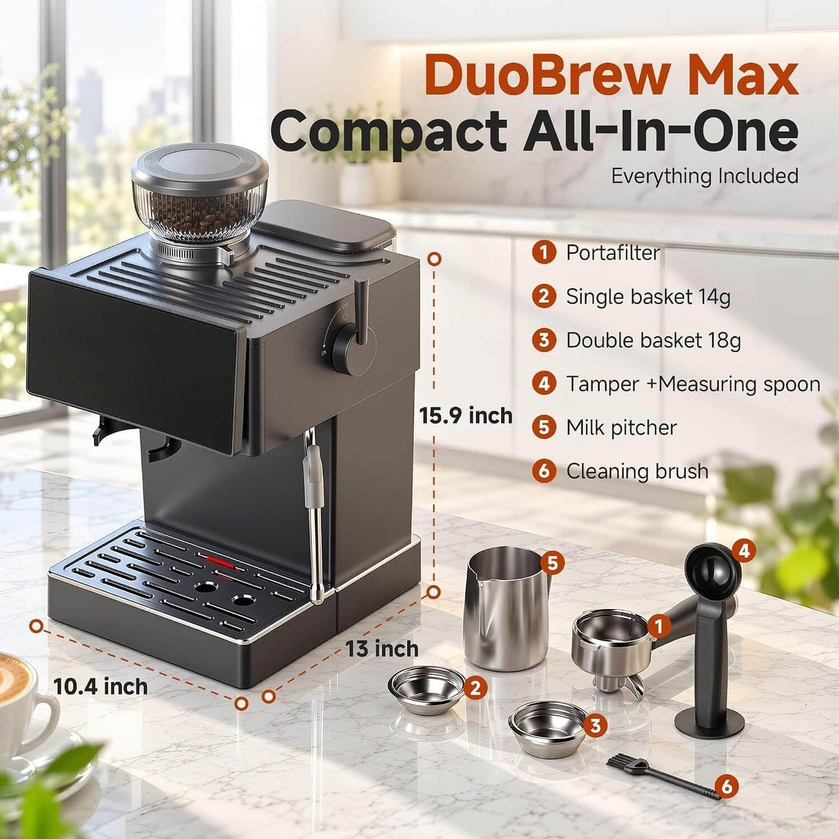 AMZCHEF Hot and Cold Brew Espresso Machine