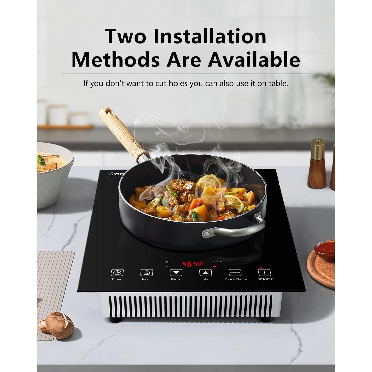 AMZCHEF Induction Cooktop Portable 1800W for RV