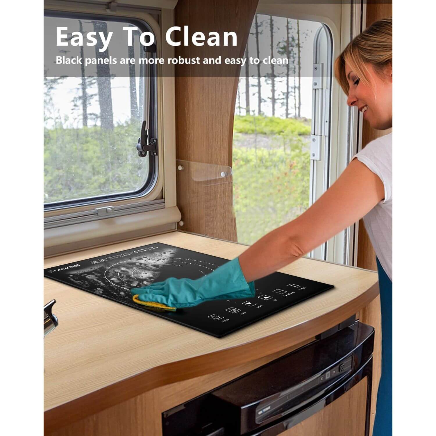 AMZCHEF Induction Cooktop Portable 1800W for RV