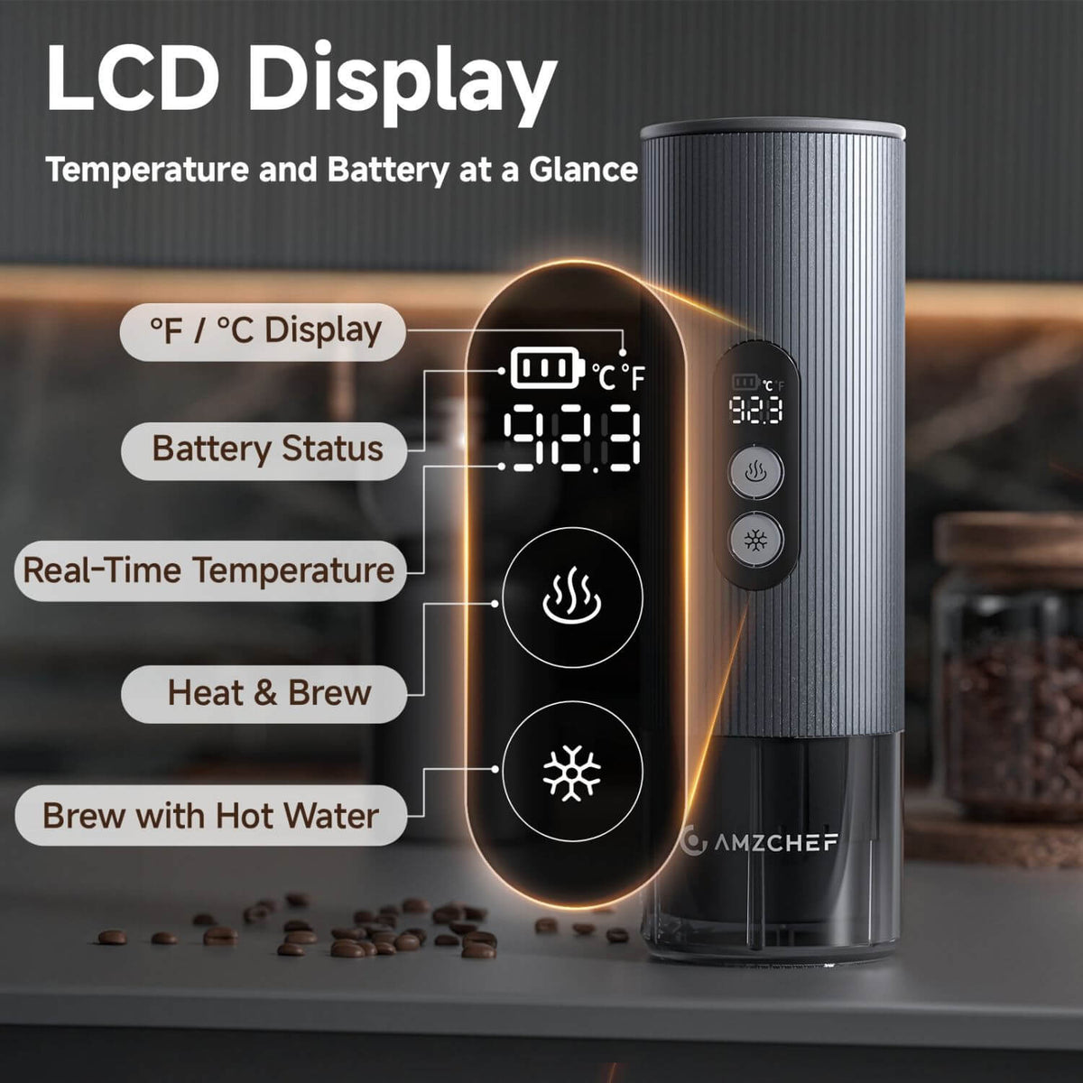 AMZCHEF Portable Coffee Maker for Office