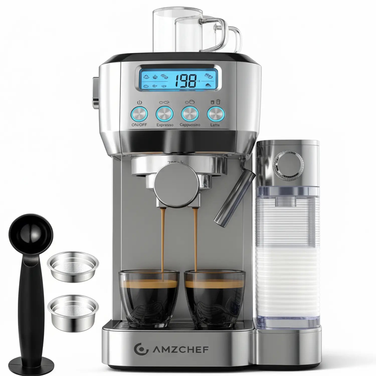 AMZCHEF_20_Bar_Cappuccino_Coffee_Machines_with_Automatic_Milk_Frother