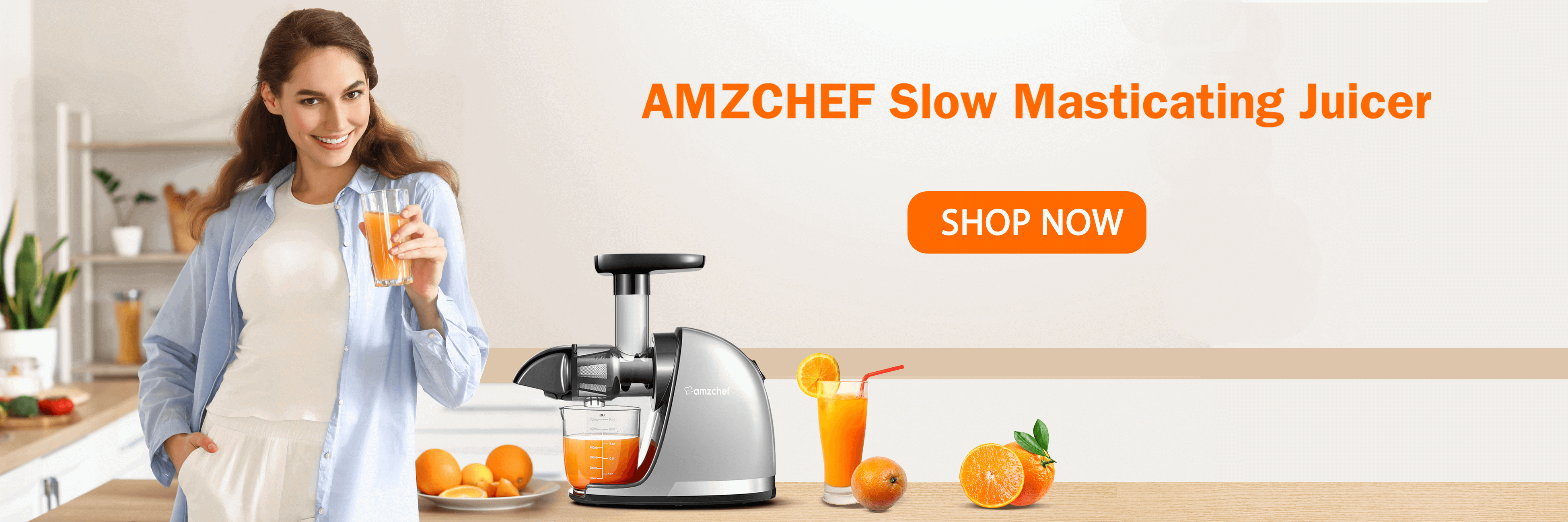 AMZCHEF Slow Masticating Juicer PC