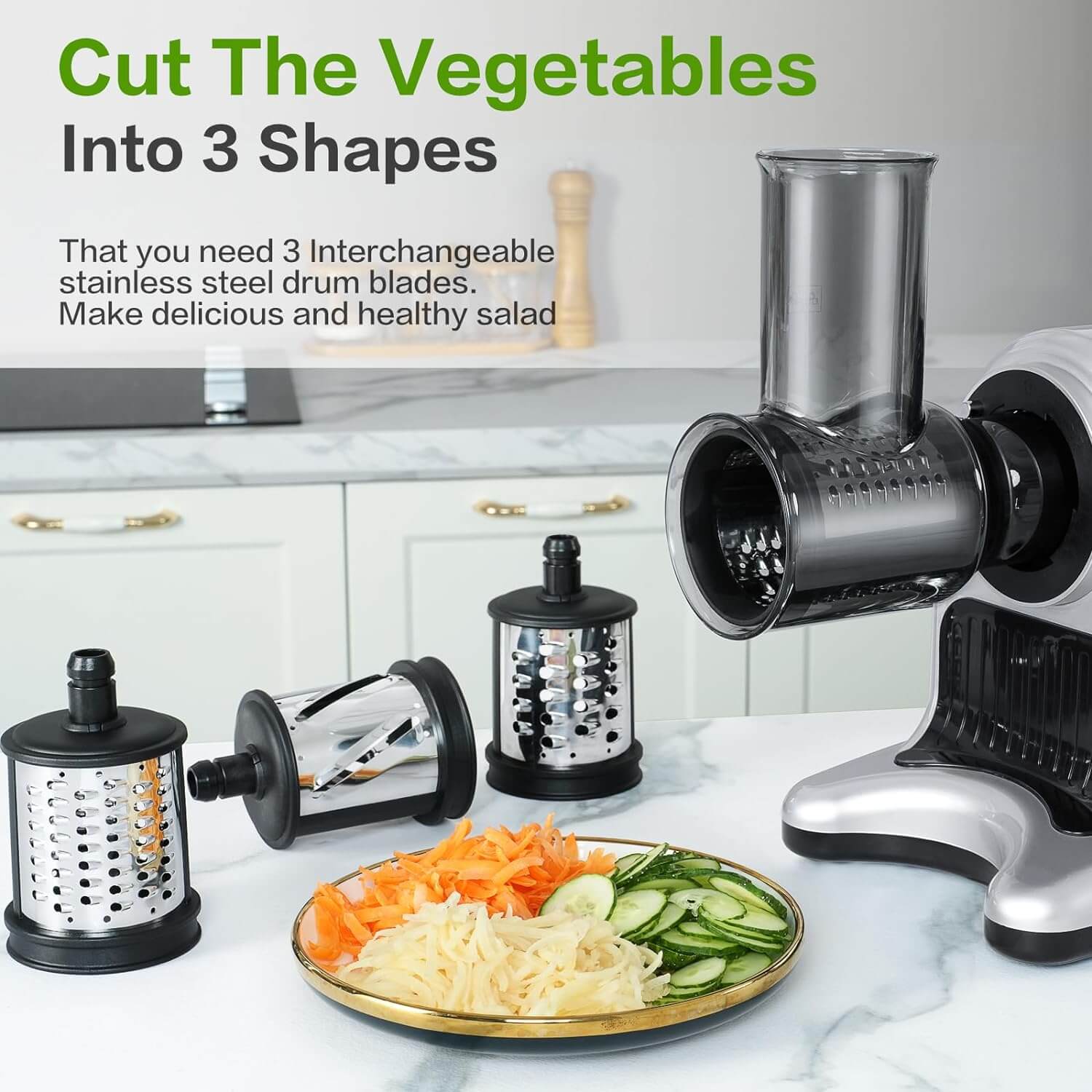 AMZCHEF Slow Juicer Machines 5 in 1 Slow Masticating Juicer with Accessories