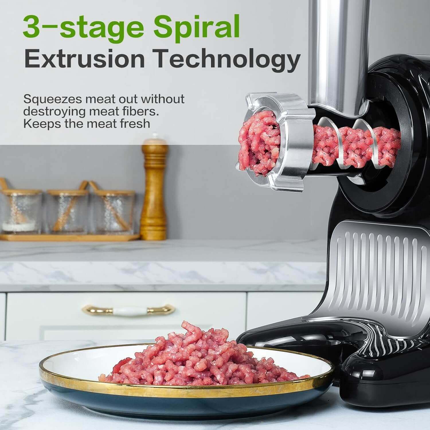 AMZCHEF Inovative 5-in-1 Multifunctional Juicer ZM1517 Black