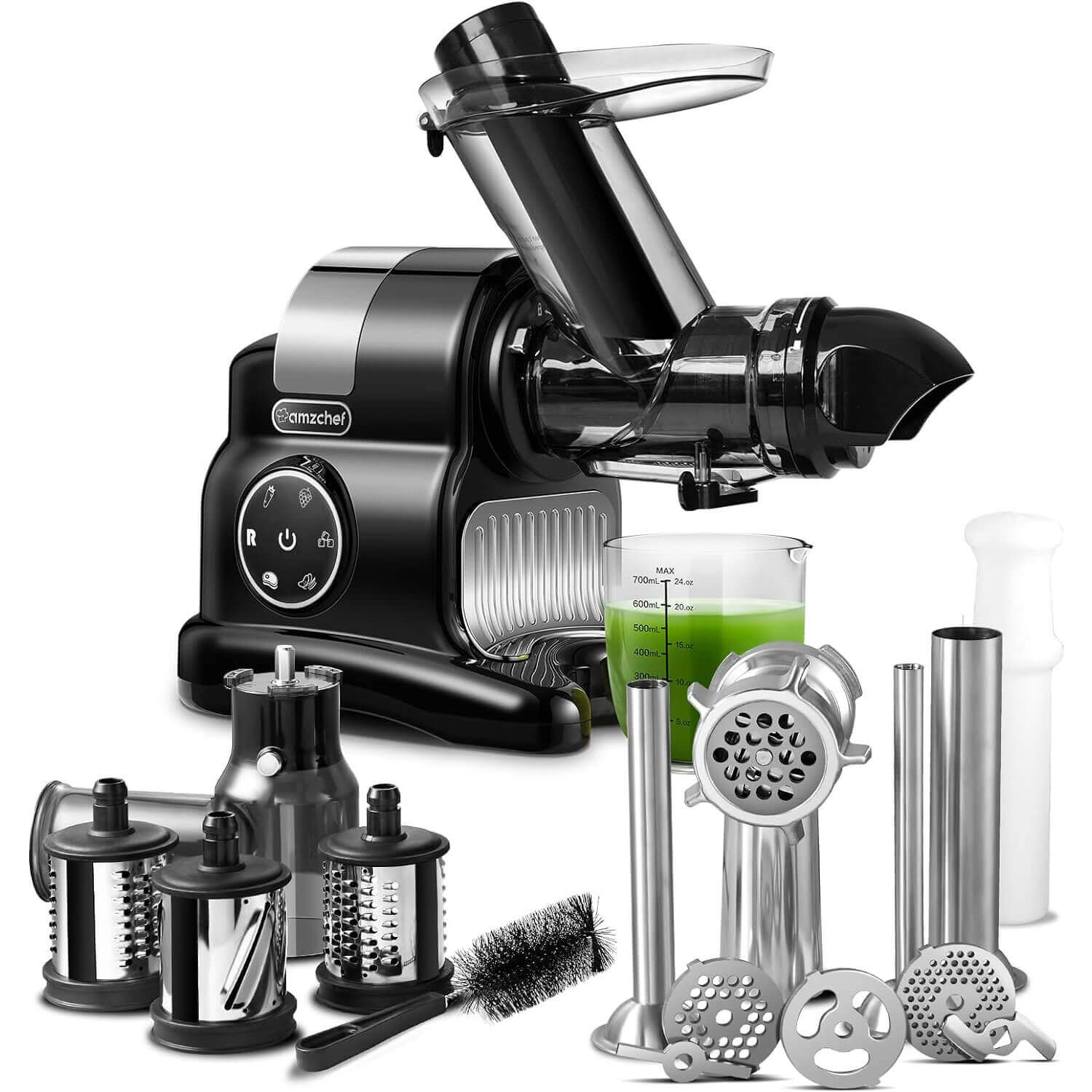 AMZCHEF Inovative 5-in-1 Multifunctional Juicer ZM1517 Black