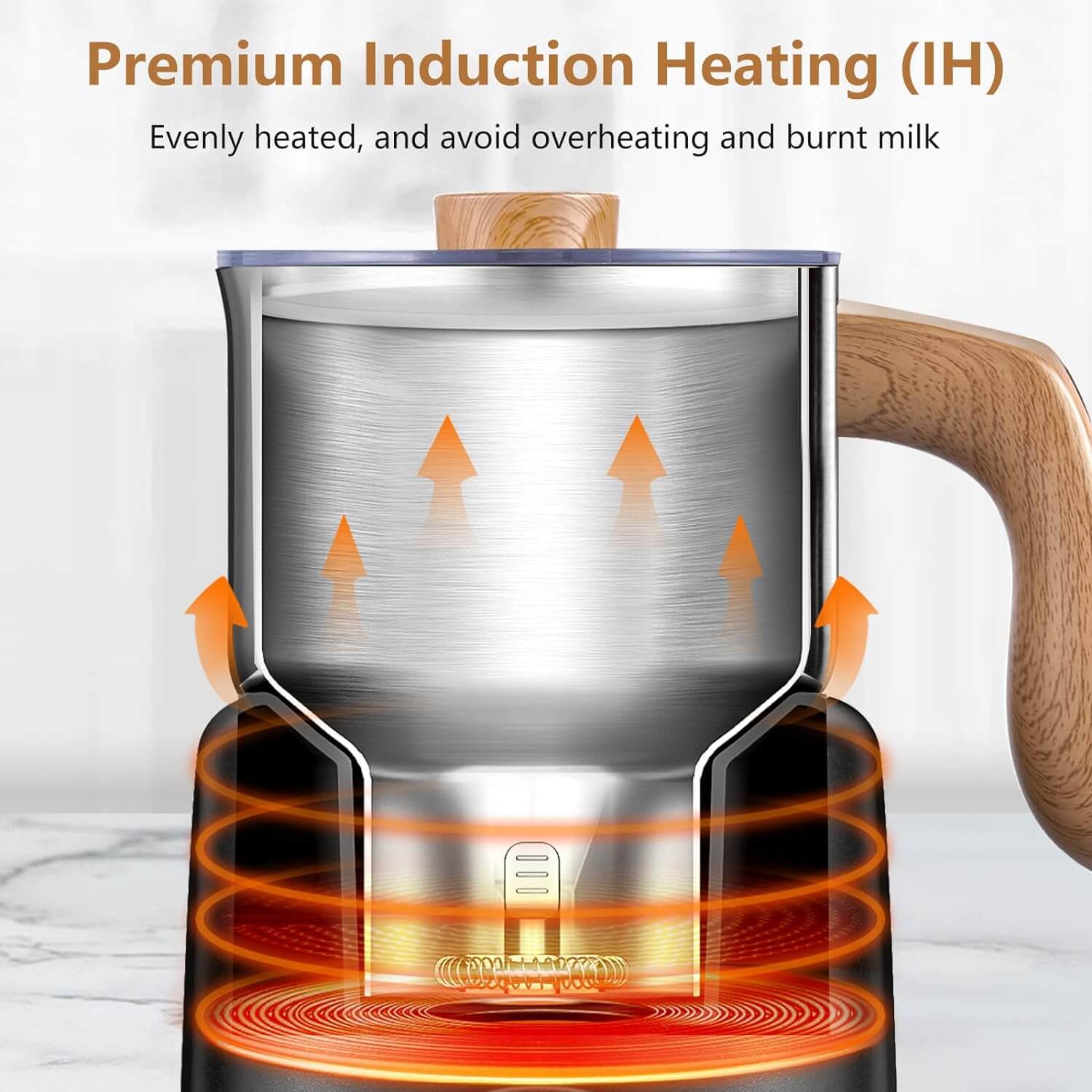 AMZCHEF 8-IN-1 Multifunctional Automatic Milk Frother Steamer