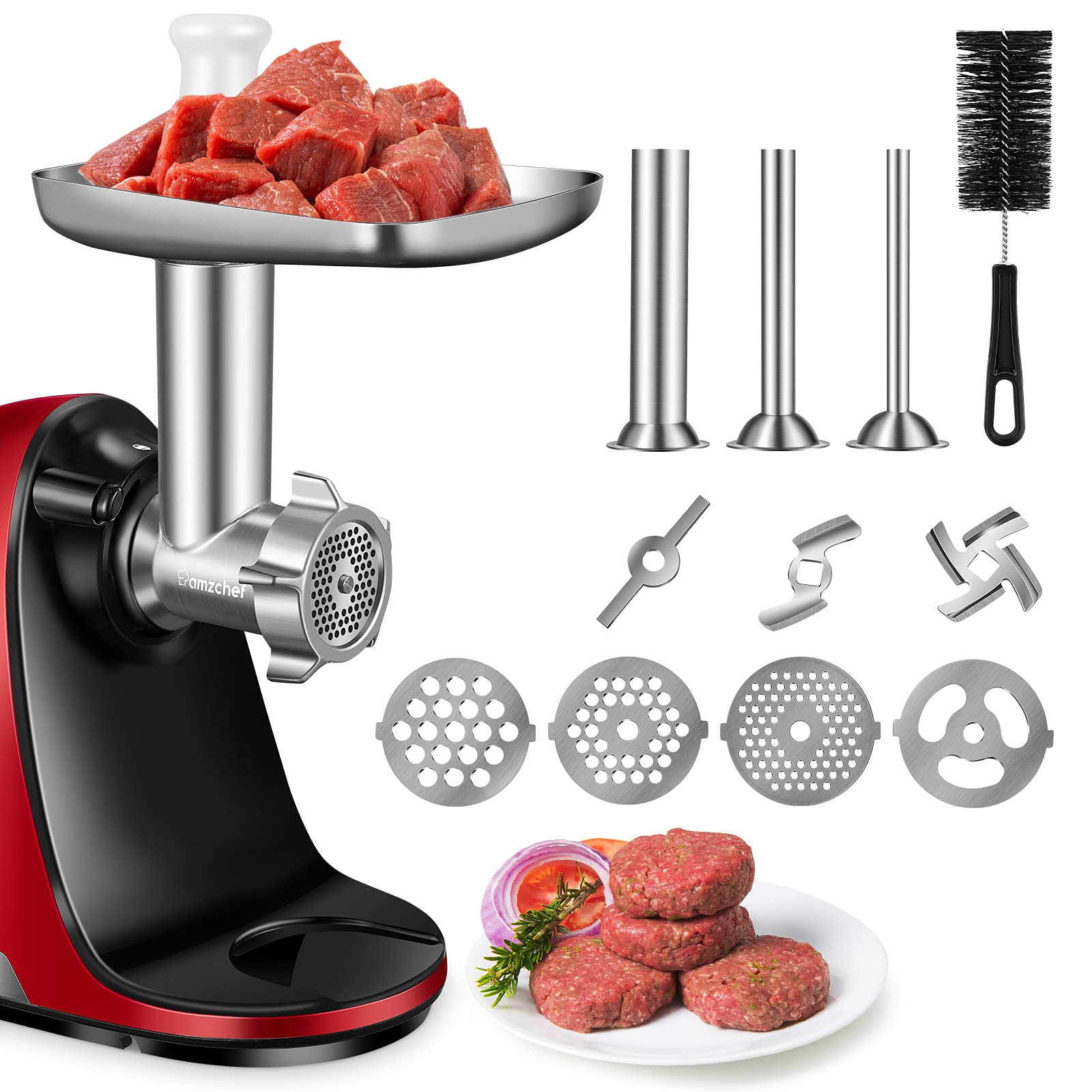 AMZCHEF Slow Juicer Metal Food Grinder Attachment