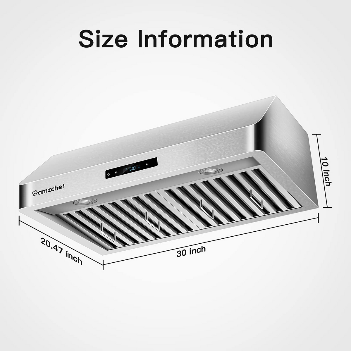 AMZCHEF Wall Mount Range Hoods 30 inch Touch screen