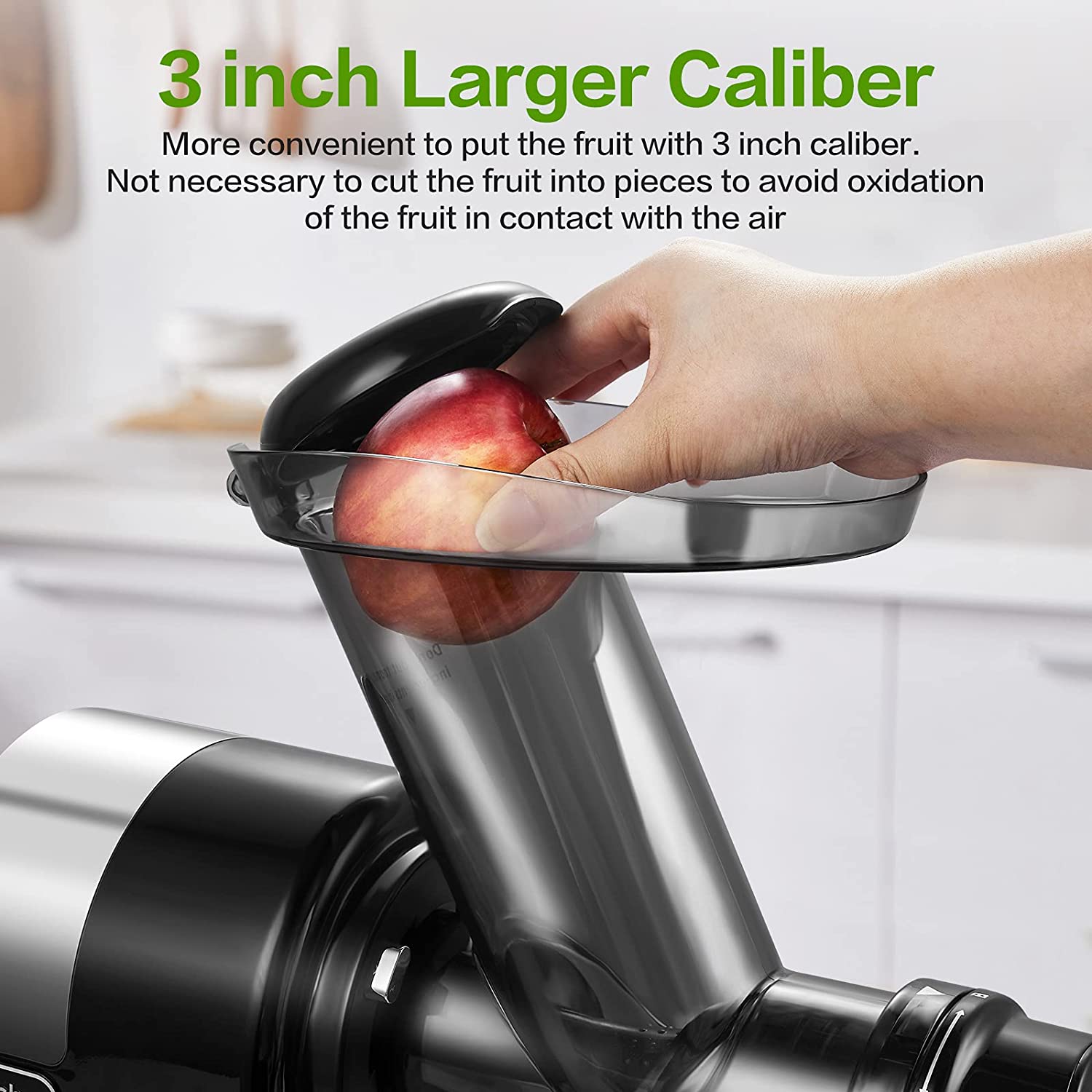 Juicer Machines, AMZCHEF Innovative Cold Press Juicer with high Juice Yield, Slow Masticating Juicer for Vegetables and Fruits,Juice Extractor with Reverse, Slow Juicer, Easy to Clean, Operate Quiet