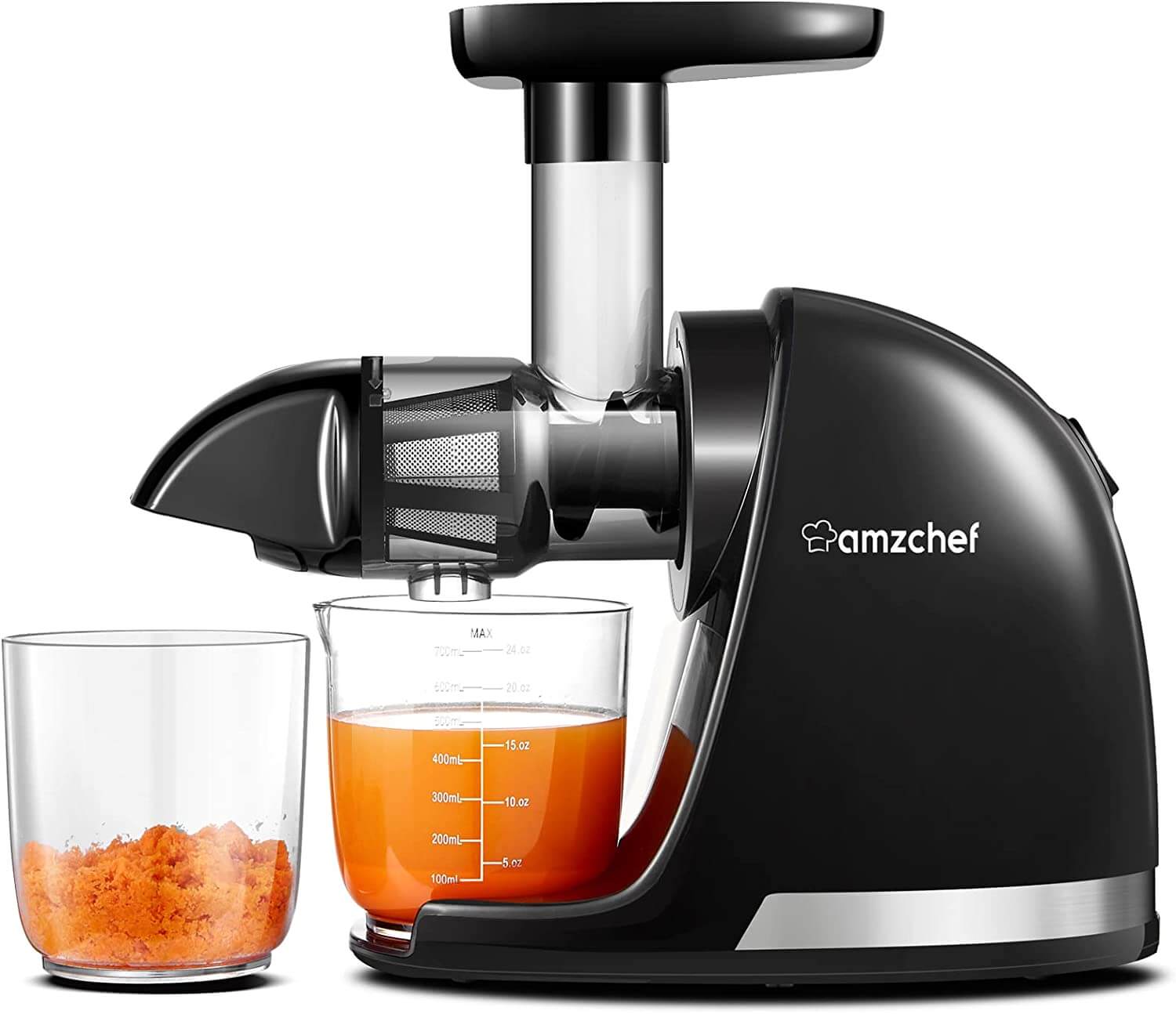 Slow Masticating Juicer AMZCHEF Cold Press Juicer Professional Machine ZM1501 Black Mini