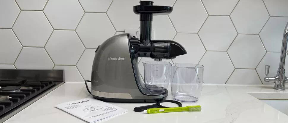 amzchef アムシェフ スロージューサー ZM1501 ホワイト AMZCHEF Cold Press Slow Juicer ZM1501 Pure white