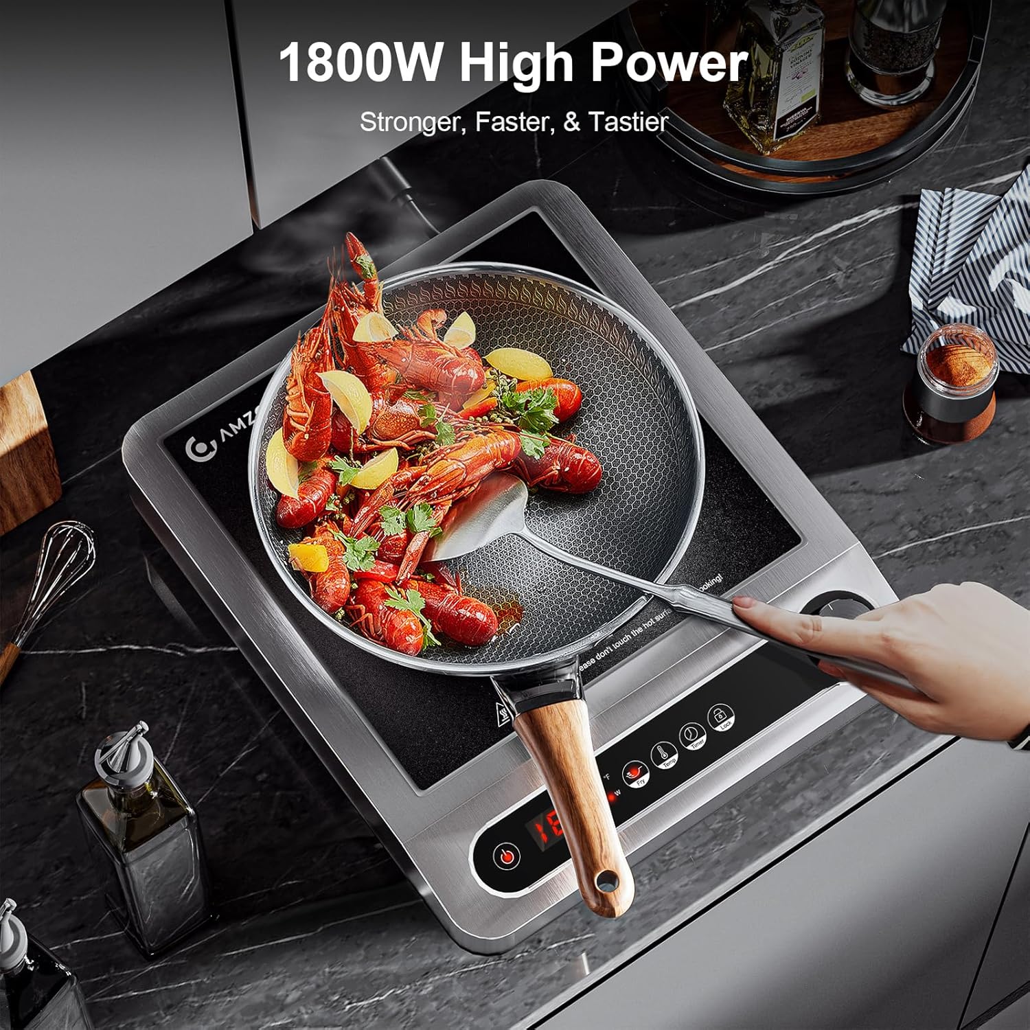 AMZCHEF Commercial Induction Cooktop 1800W Countertop  HL-PC4