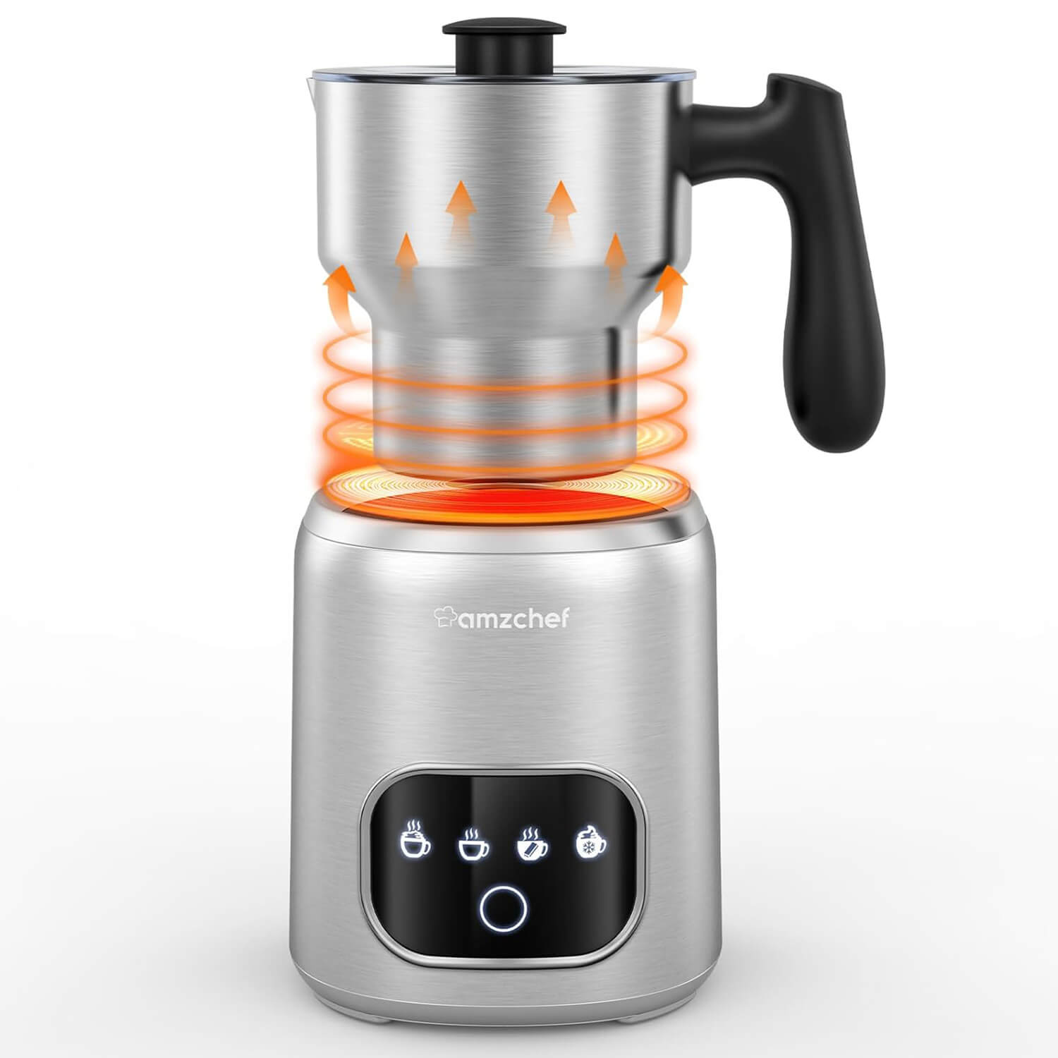 AMZCHEF 4-in-1 Milk Frother and Steamer Milk Warmer