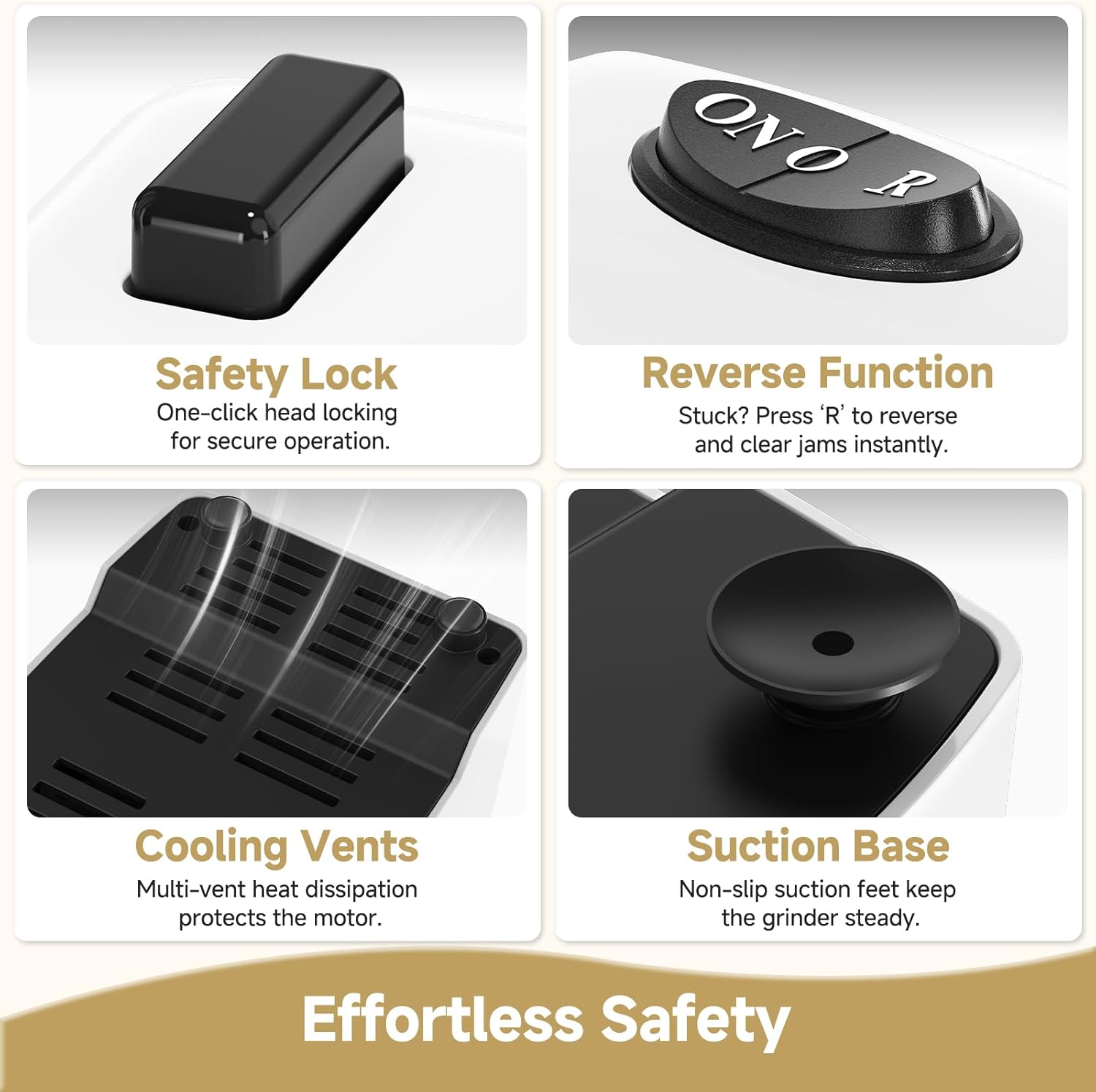 AMZCHEF 3-in-1 Electric Meat Grinder with Sausage Stuffer