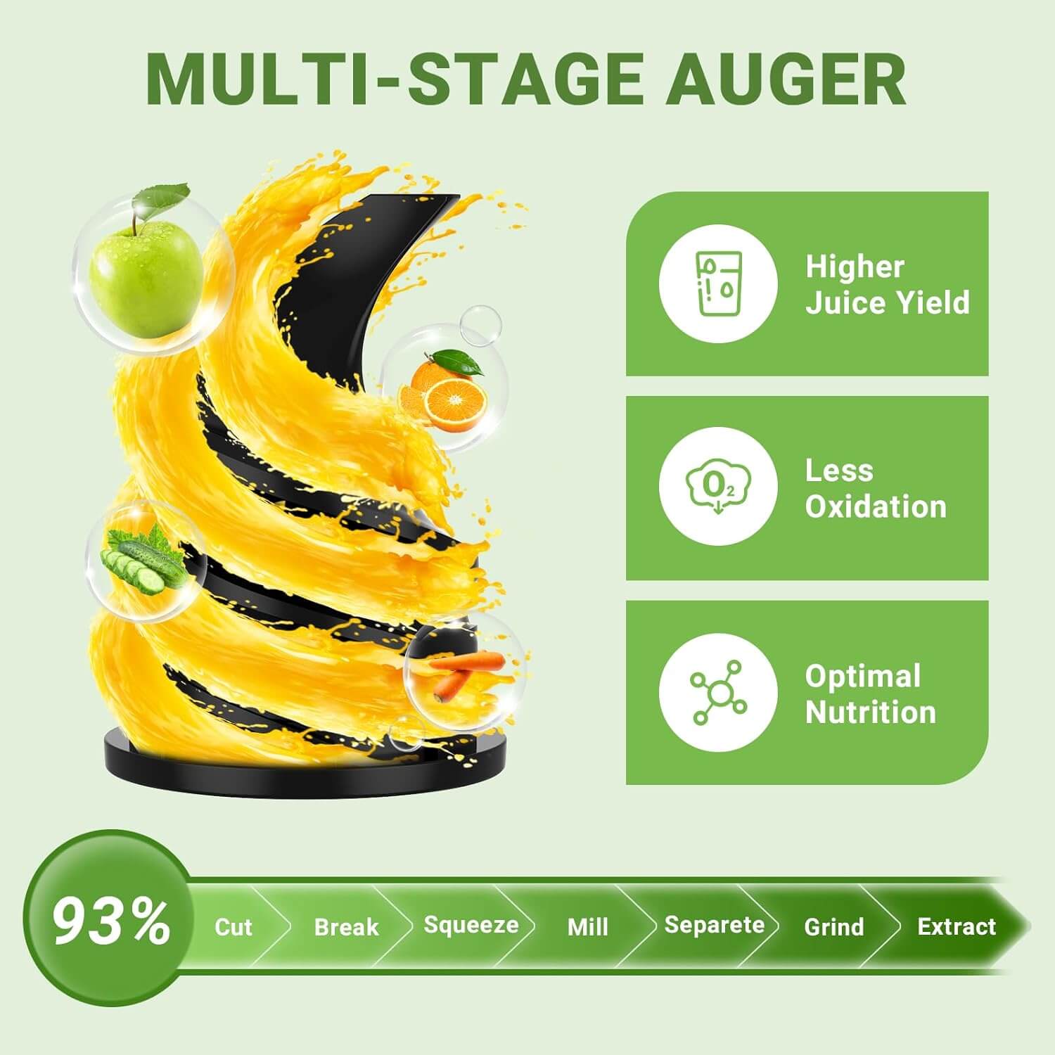 AMZCHEF Whole Fruit Juicer Machines 80MM Large Feeding Chute