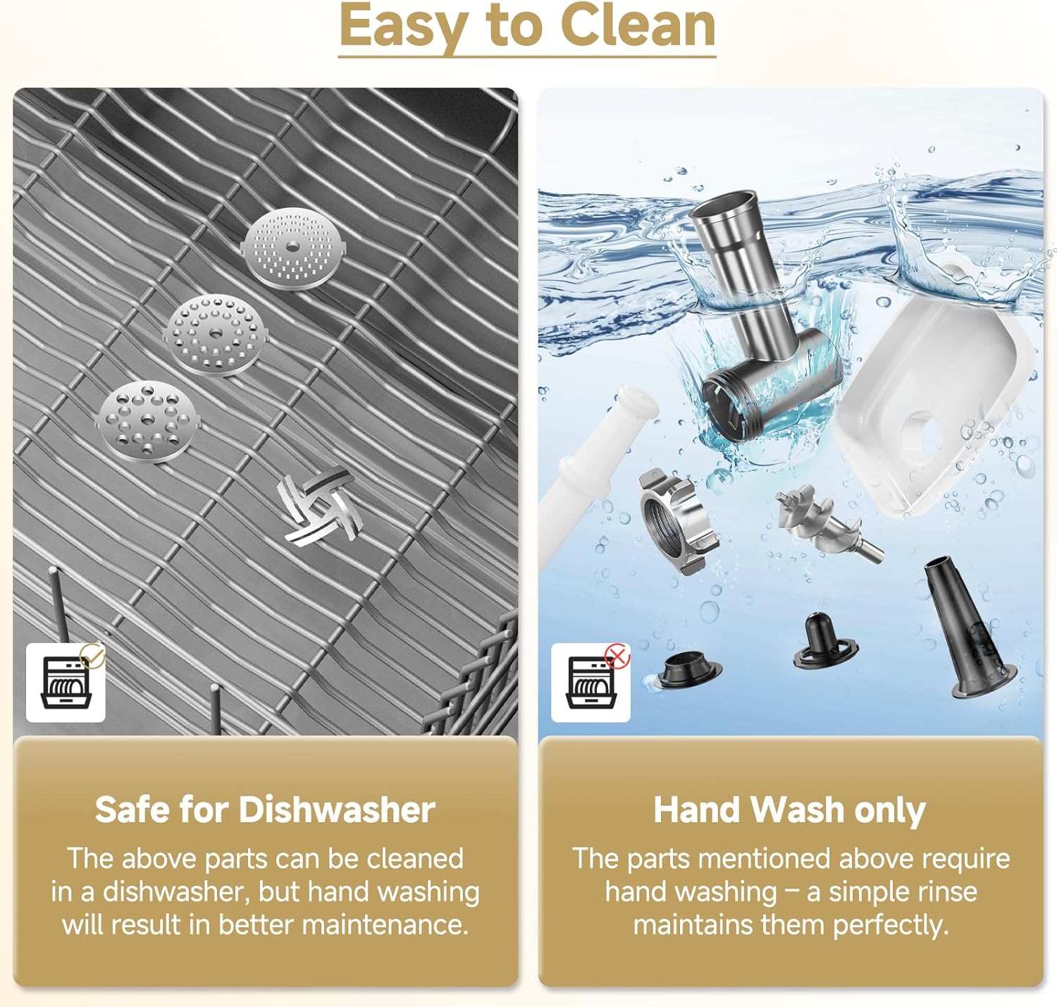 AMZCHEF 3-in-1 Electric Meat Grinder with Sausage Stuffer