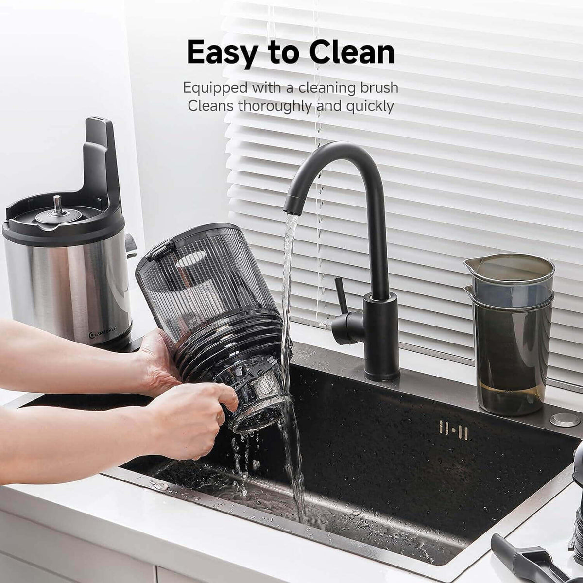 AMZCHEF Whole Fruit Juicer with Extra Wide Chute