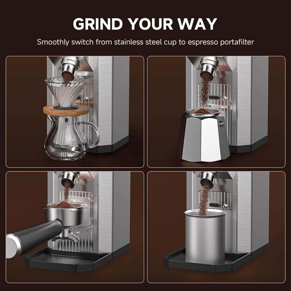 AMZCHEF Coffee Grinder for French Press