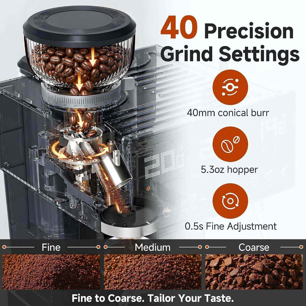 AMZCHEF 1500W Espresso Machine