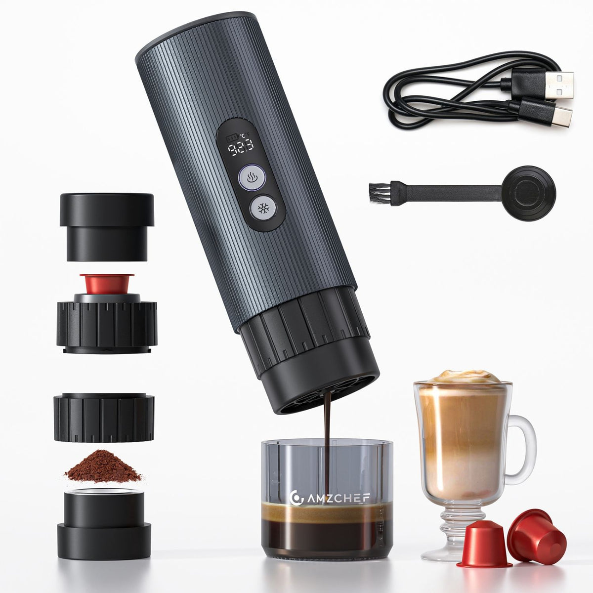 AMZCHEF Portable Espresso Maker