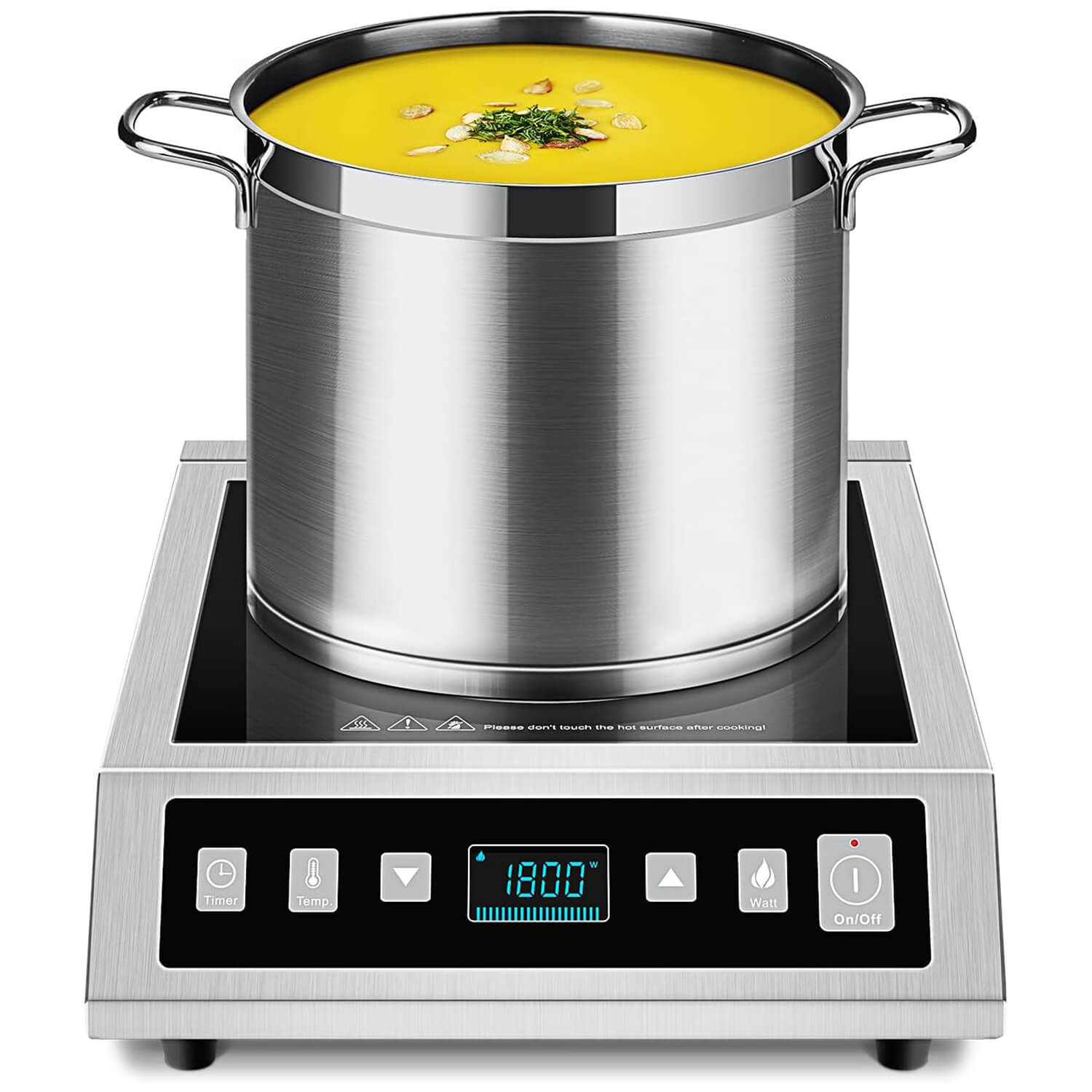 AMZCHEF Portable Induction Cooktop 1800W Countertop Commercial