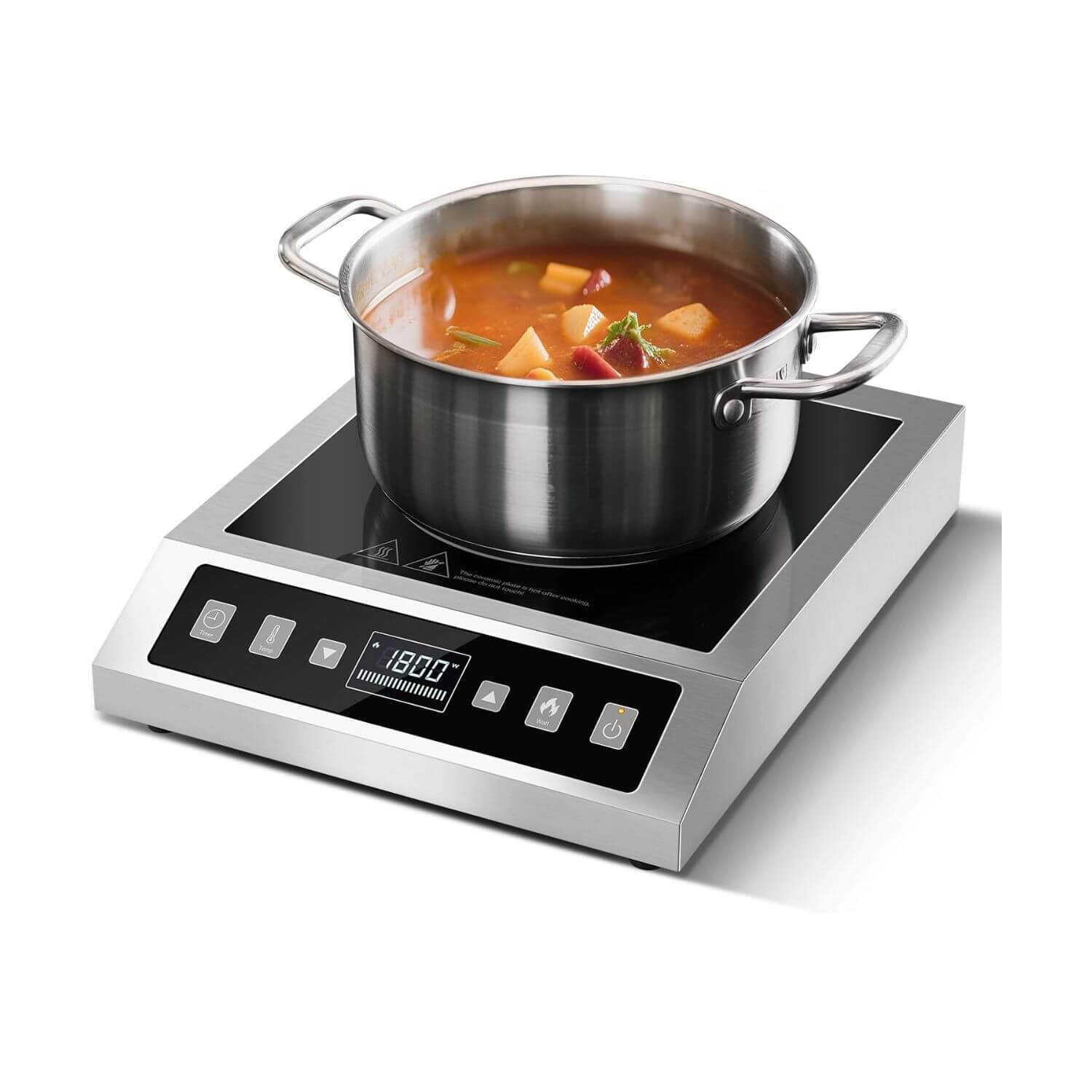 AMZCHEF 1800W Portable Commercial Induction Cooktop | Single Burner