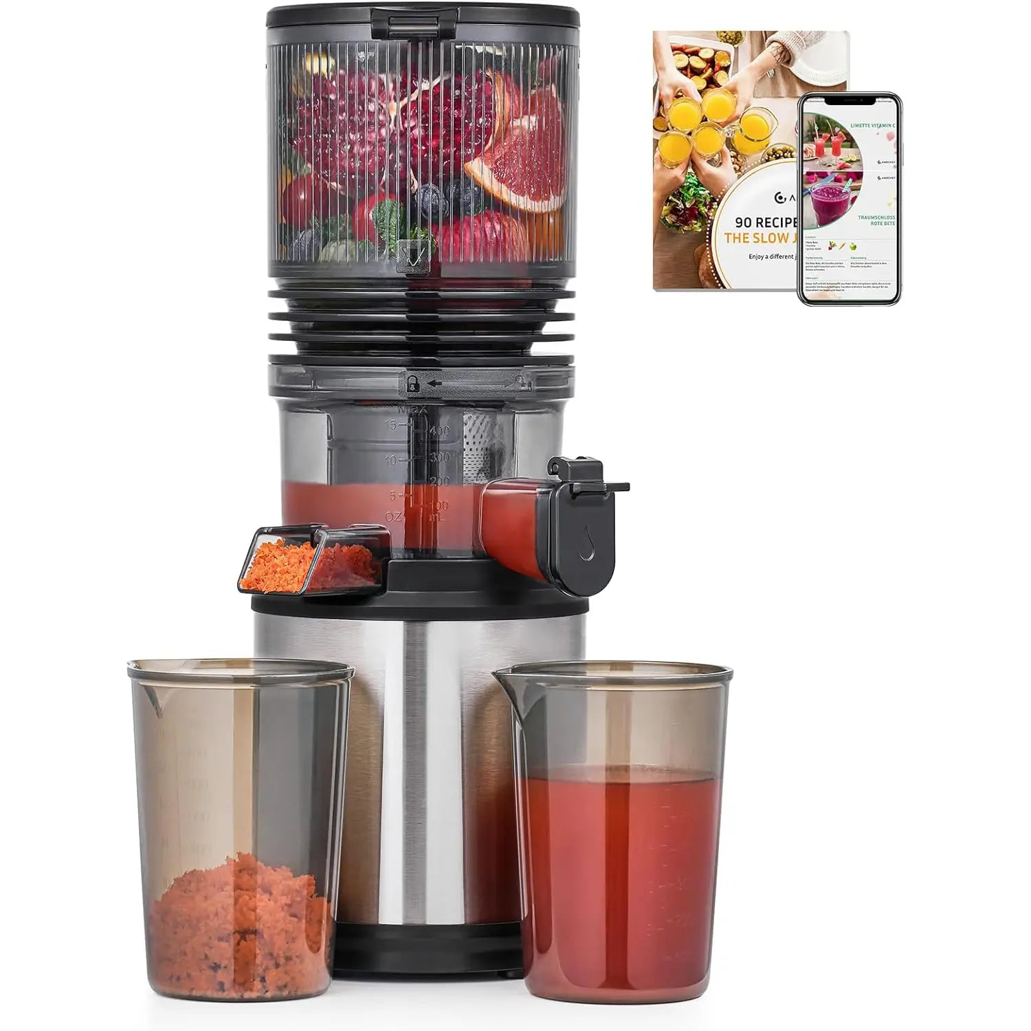 AMZCHEF Cold Press Juicer Machine With 6