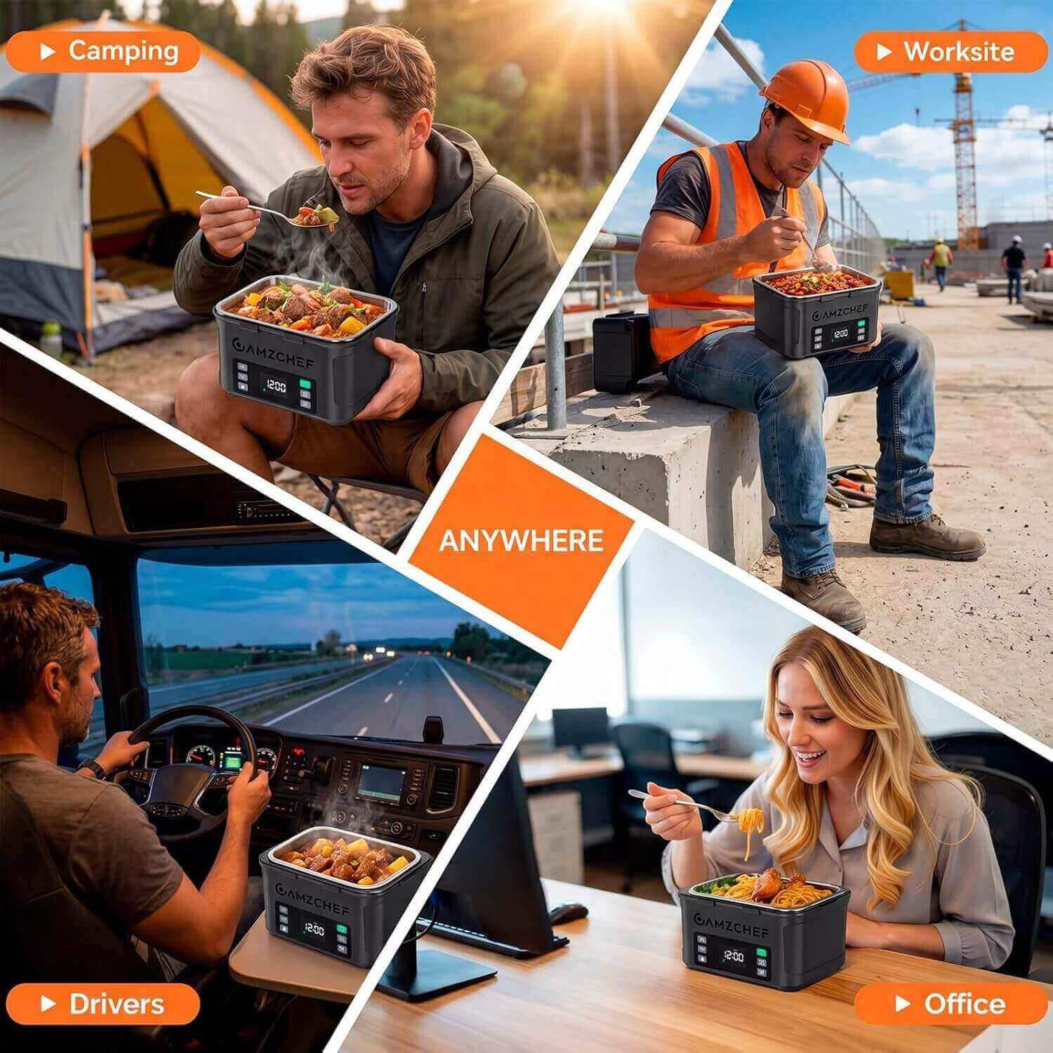 AMZCHEF 27000mAh heated lunch box