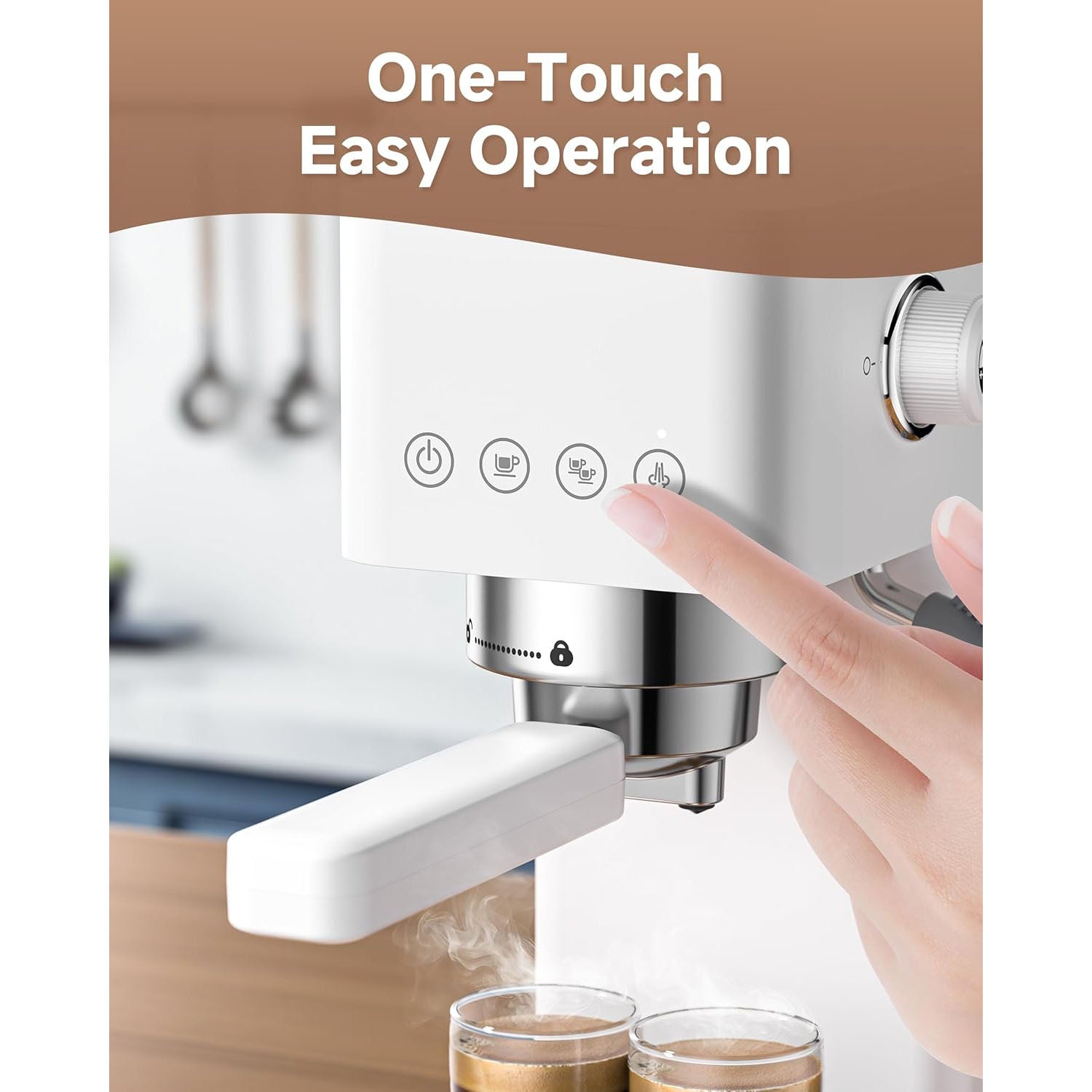 AMZCHEF Espresso Machine with PID Temperature Control