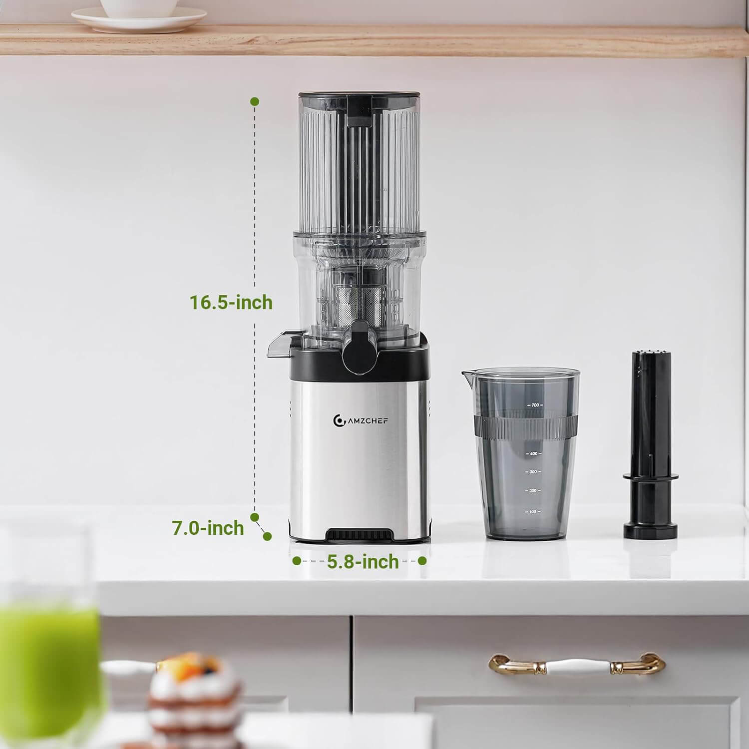 AMZCHEF Cold Press Juicer Machine with 5.4