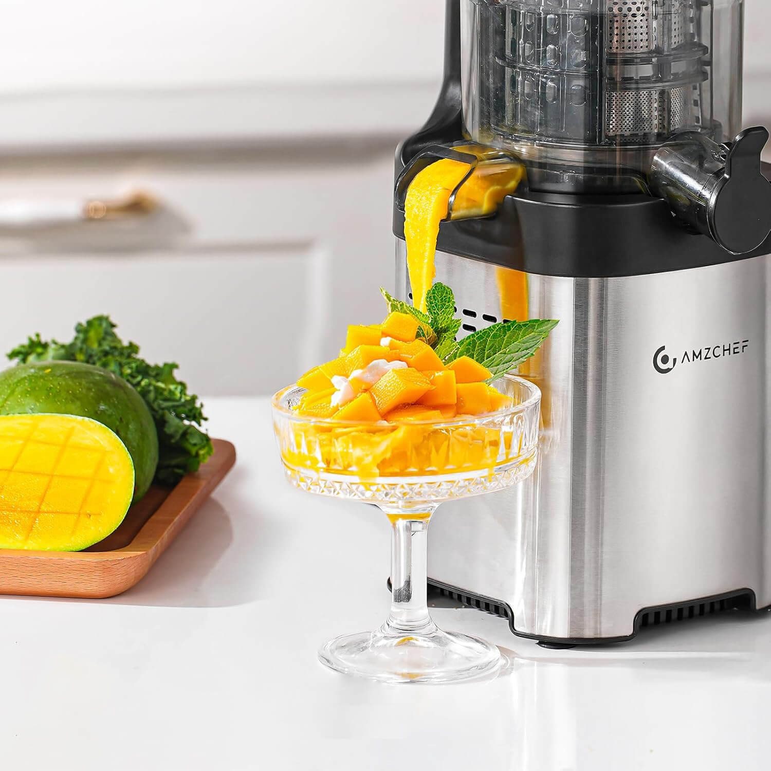 AMZCHEF Cold Press Juicer Machine with 5.4