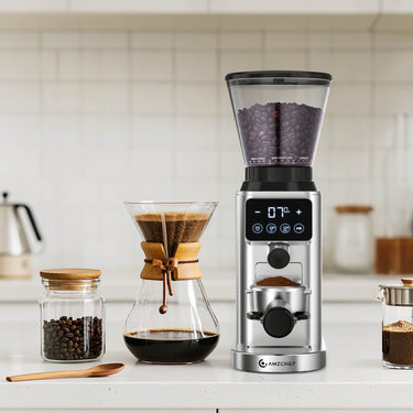 AMZCHEF Coffee Grinder with Removable Funnel Base