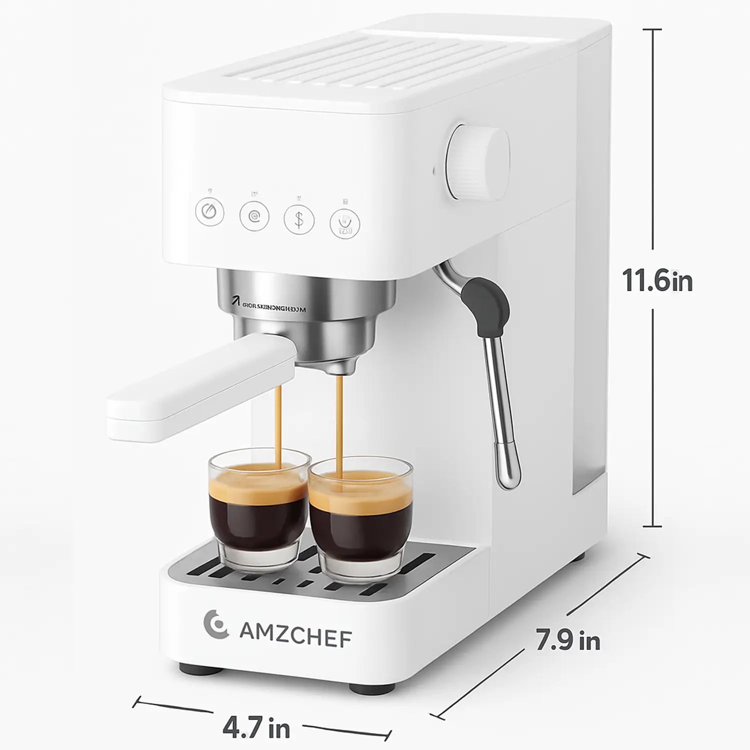 AMZCHEF Coffee Machine Size