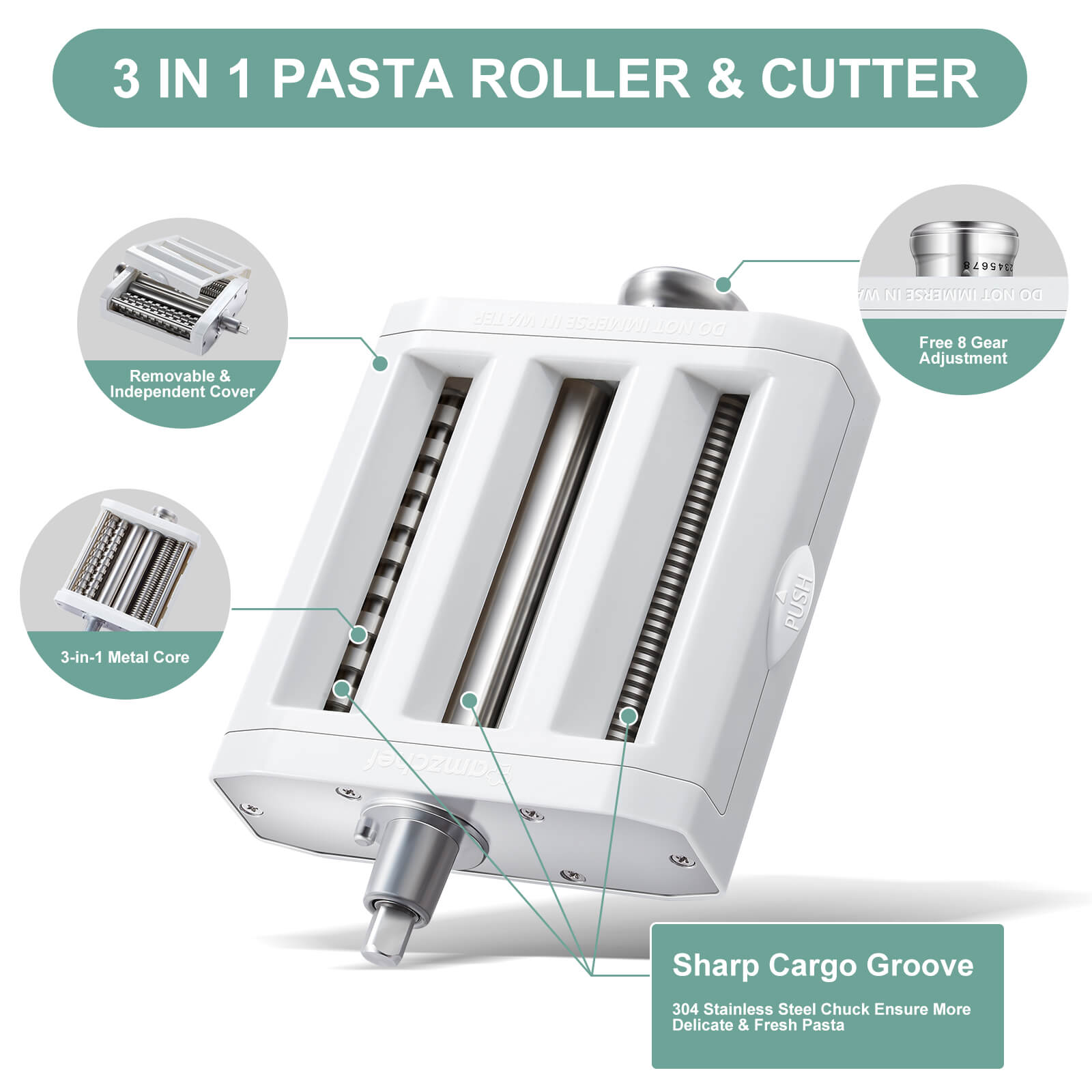 Antree Pasta Maker Attachment 3 in 1 Set for KitchenAid Stand Mixers