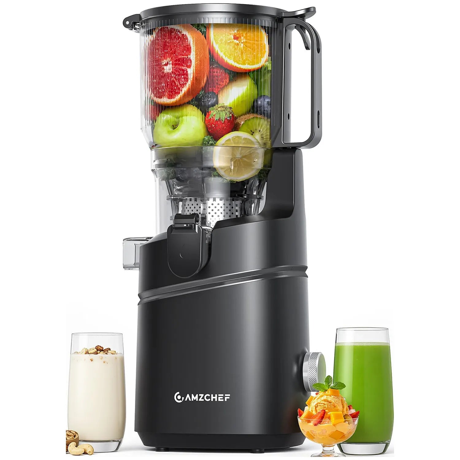AMZCHEF Cold Press Juicer 2026 Upgraded with 6.5 AMZCHEF Cold Press Juicer 2026 Upgraded with 6.5
