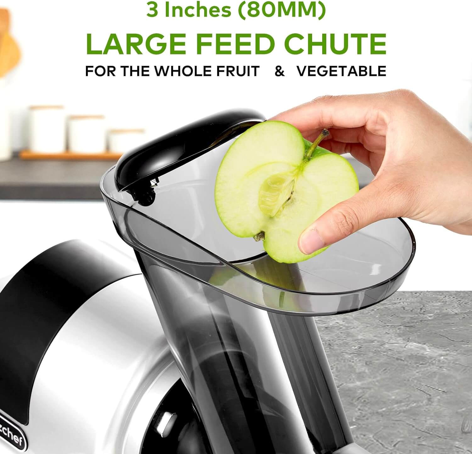 AMZCHEF Slow Juicer Machines 5 in 1 Slow Masticating Juicer with Accessories