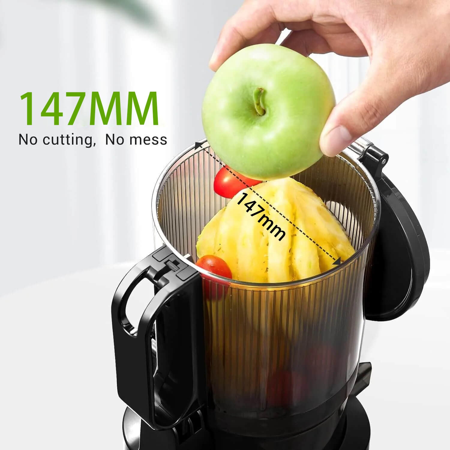 AMZCHEF Masticating Juicer Self Feeding with Large Auger SJ036