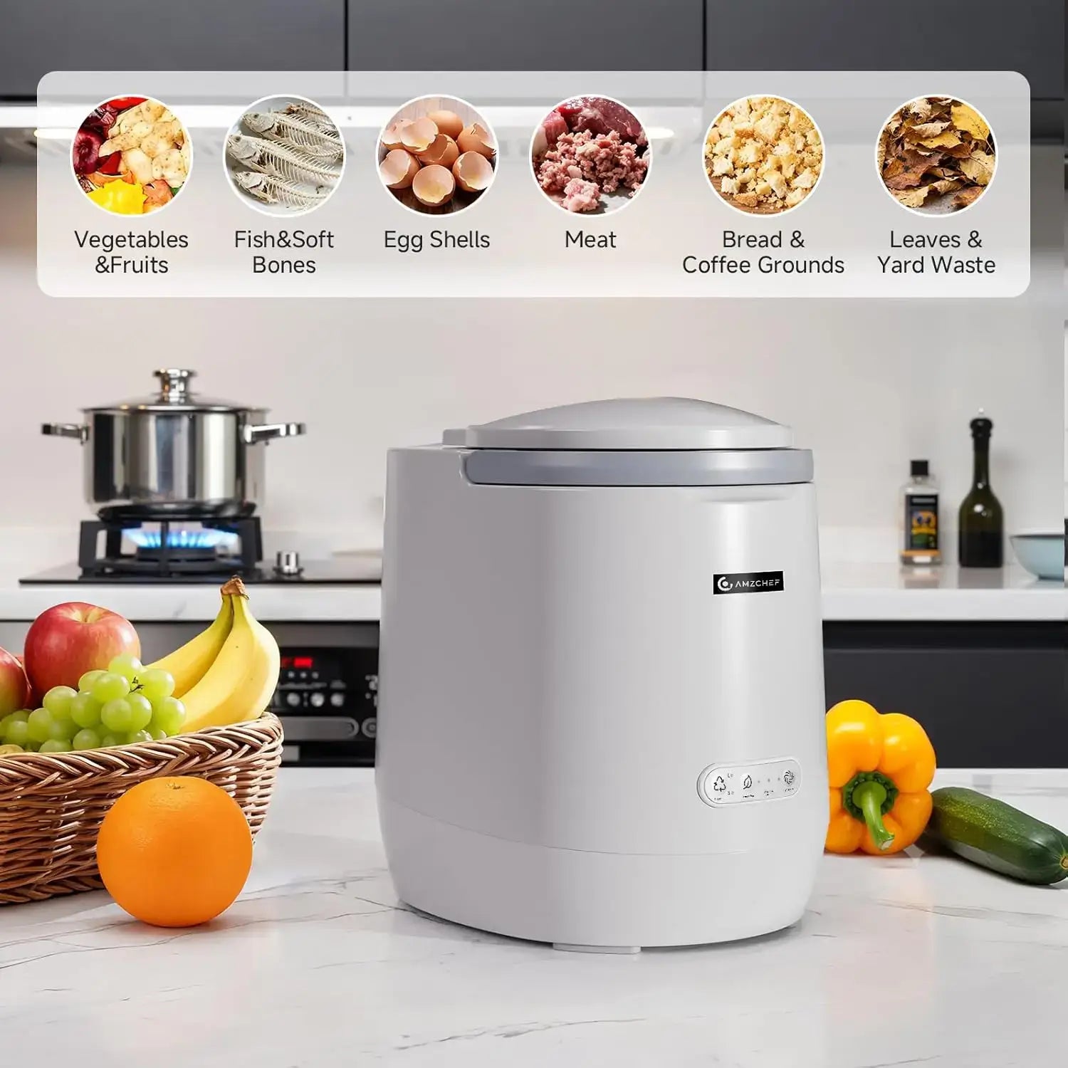 AMZCHEF Smart Electric Kitchen Composter