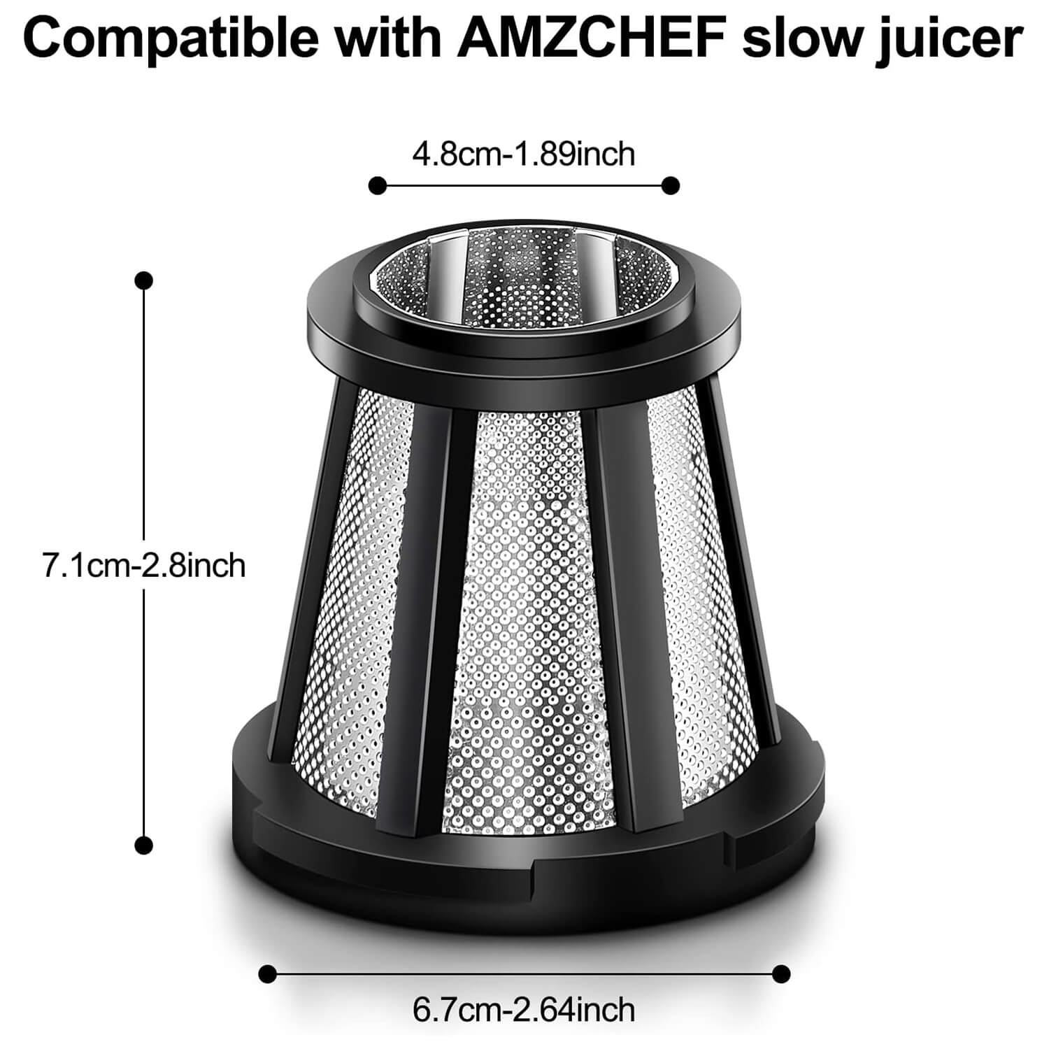 Slow Juicer Filter Compatible with AMZCHEF 1501 and 3001