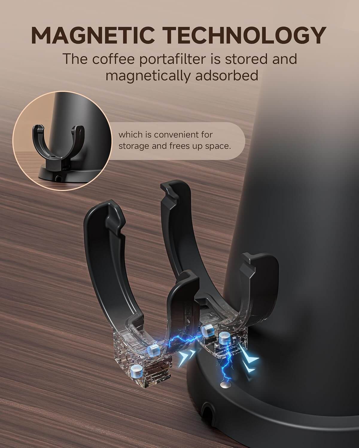 AMZCHEF Coffee Grinder with 75 Ultra-Fine Grind Settings