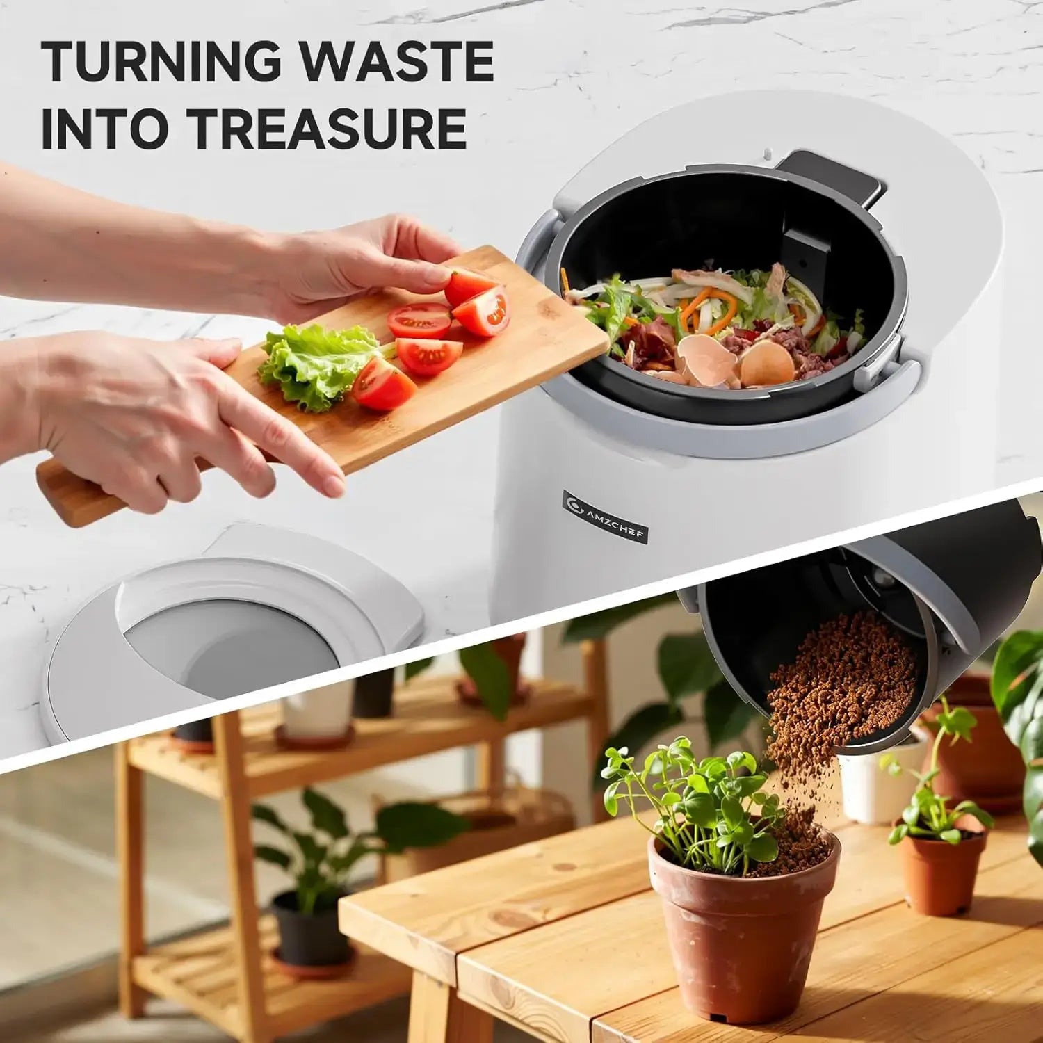 AMZCHEF Smart Electric Kitchen Composter