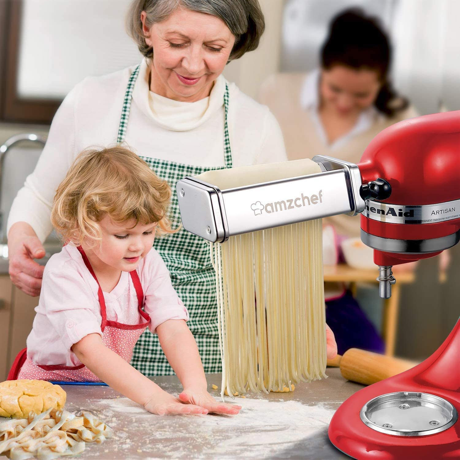 AirPro Pasta Maker Attachment, ZACME Washable Stainless Steel