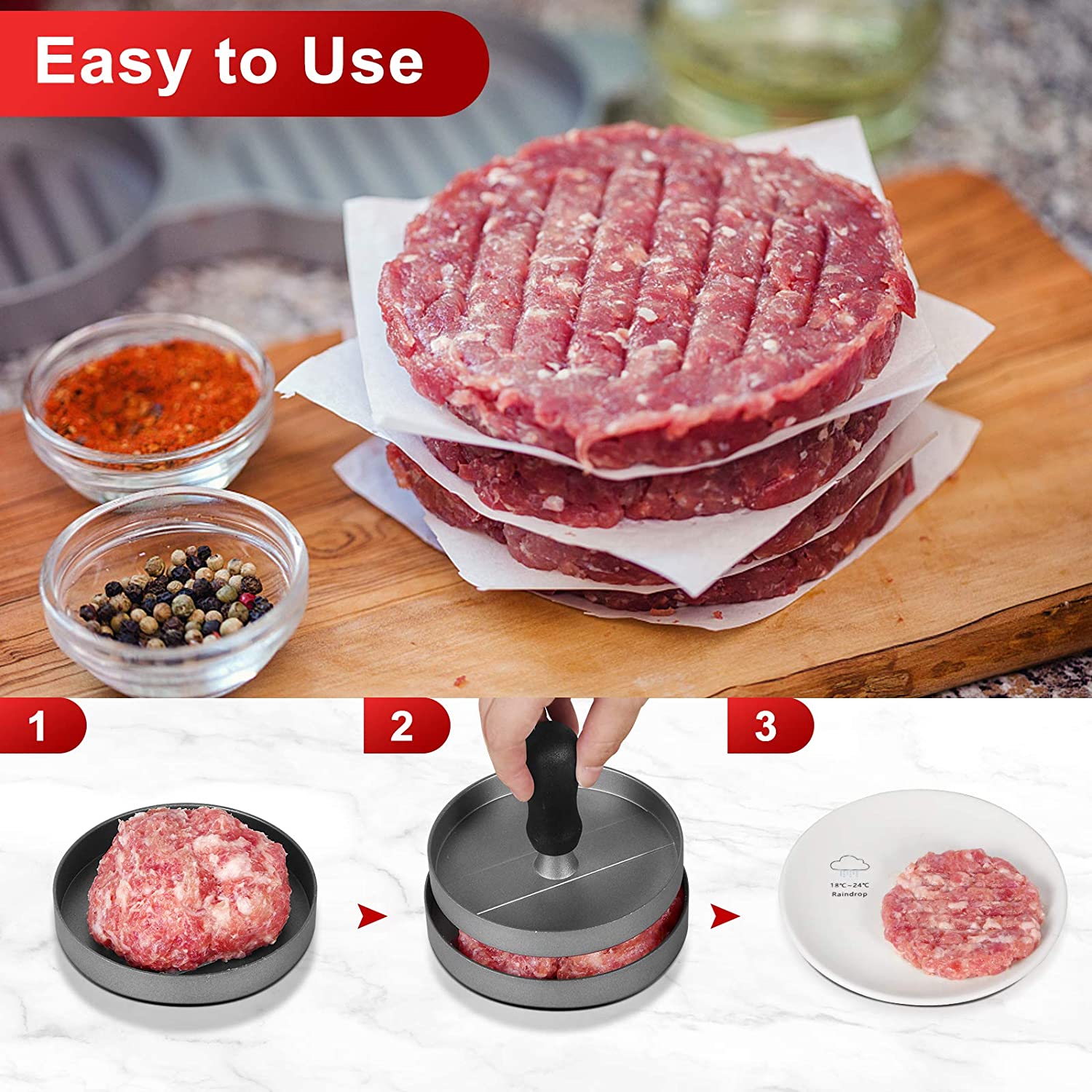 For KitchenAid Stand Mixer Meat Grinder & Prep Slicer & Jams Juicer  Attachment 3Sets