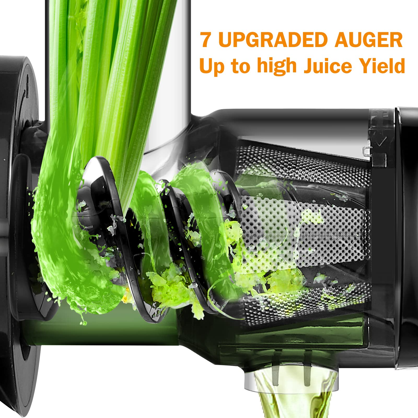 AMZCHEF Cold Press Slow Juicer ZM1501 Pure white